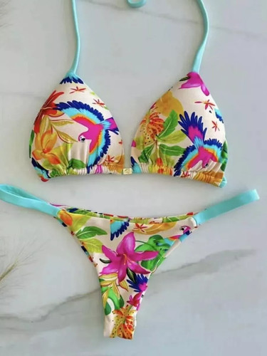 Micro bikini sgambato celeste - bikini,